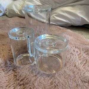 Cotton round acrylic storage organizer